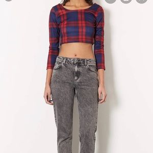 Plaid crop top